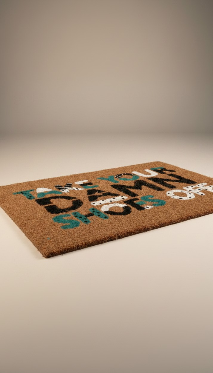 Take Your Dame Shoes Off Door Mat