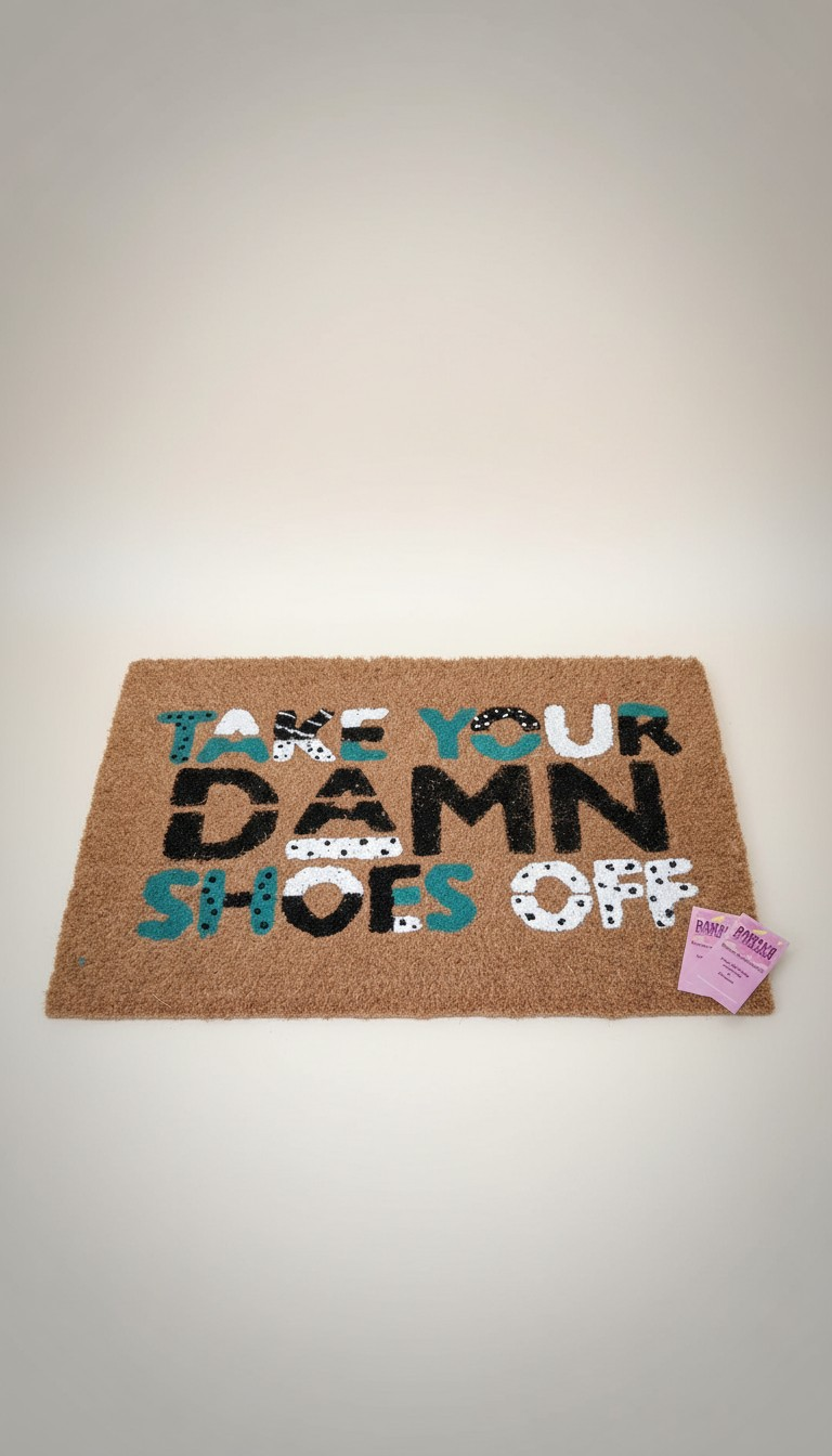 Take Your Dame Shoes Off Door Mat