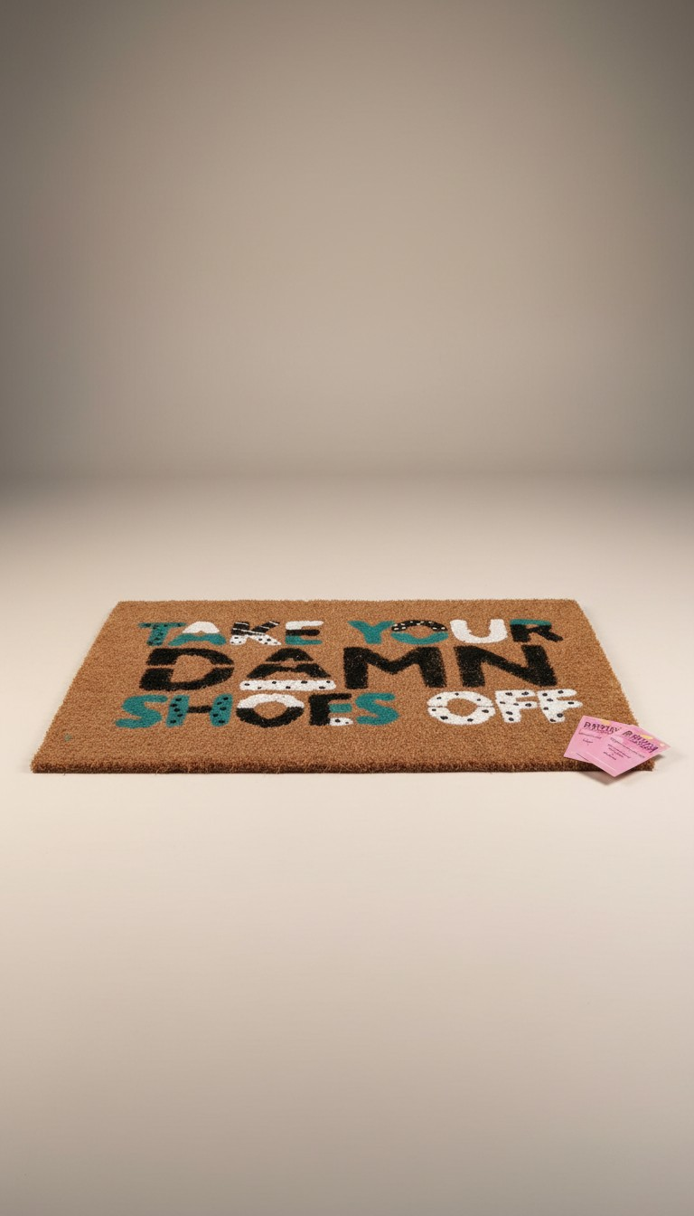 Take Your Dame Shoes Off Door Mat